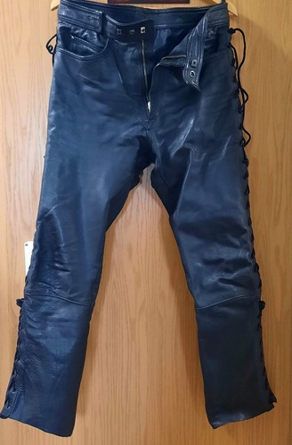 Motorrad-Echt-Lederhose