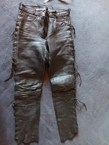 Schnürlederhose schwarz - schnürlederhose, gr