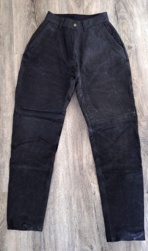 Motorradhose leder schwarz - leder,